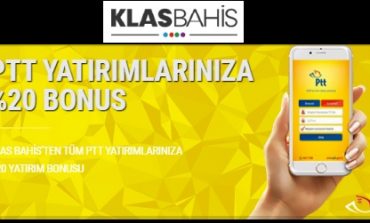 Klasbahis PTT Yatırım Bonusu