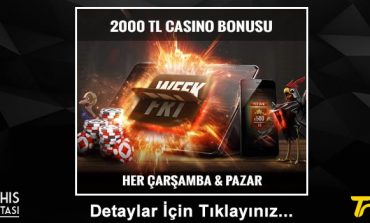 Trbet Casino Bonusu Çarşamba ve Pazar 2000 TL