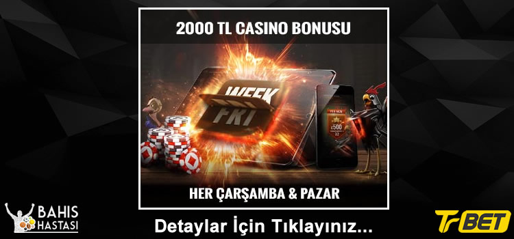 Trbet Casino Bonusu Çarşamba ve Pazar 2000 TL