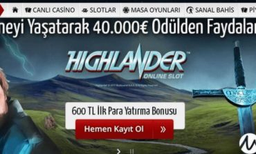Casinomilyon Highlander Online Slot Oyunu 40 000 Euro Ödül