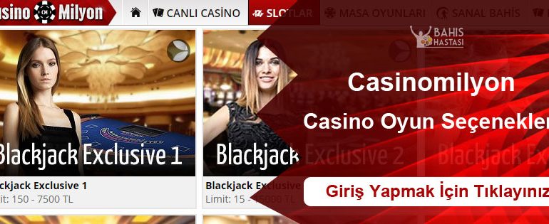 Casinomilyon Casino Oyun Seçenekleri