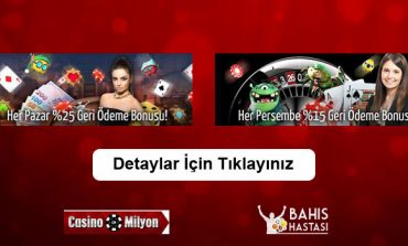 Casinomilyon iade Bonusları