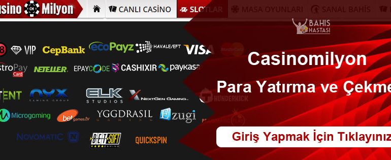 Casinomilyon Para Yatırma ve Para Çekme