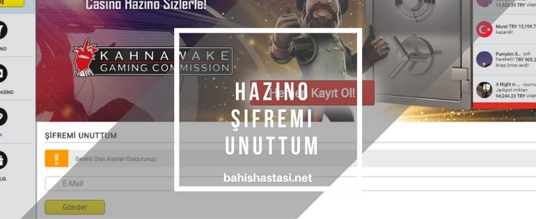 Hazino Şifremi Unuttum