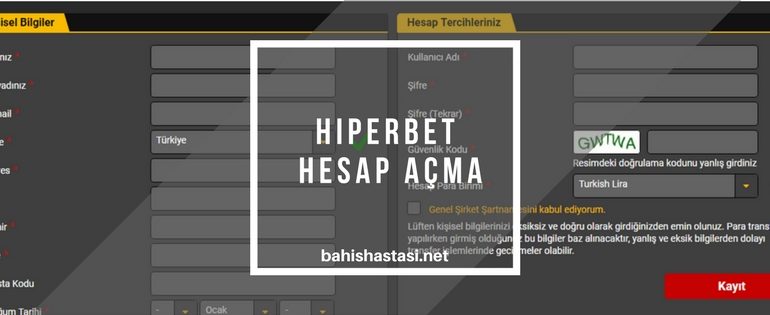 Hiperbet Hesap Açma