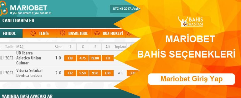 Mariobet Bahis Seçenekleri