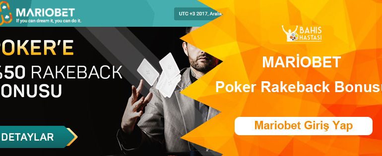 Mariobet Poker Rakeback Bonusu