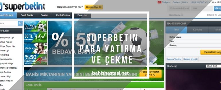 Superbetin Para Yatırma ve Çekme