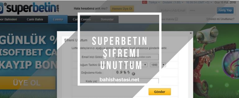 Superbetin Şifremi Unuttum