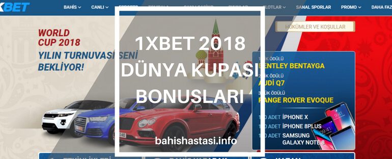 1xbet 2018 Dünya Kupası Bonusları
