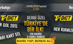 Trbet Fenerbahçe-Beşiktaş Derbi Özel, Tek Kuponda 3 Farklı Bahis Oyna!
