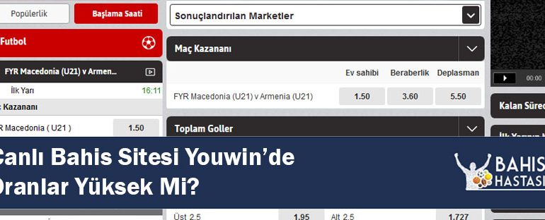 Canlı Bahis Sitesi Youwin’de Oranlar Yüksek Mi?